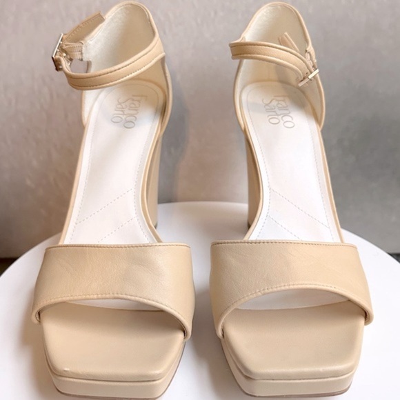 🌸FRANCO SARTO🌸 Dima Beige Leather Ankle Strap
Heeled Sandals Size: 10 - Picture 8 of 13